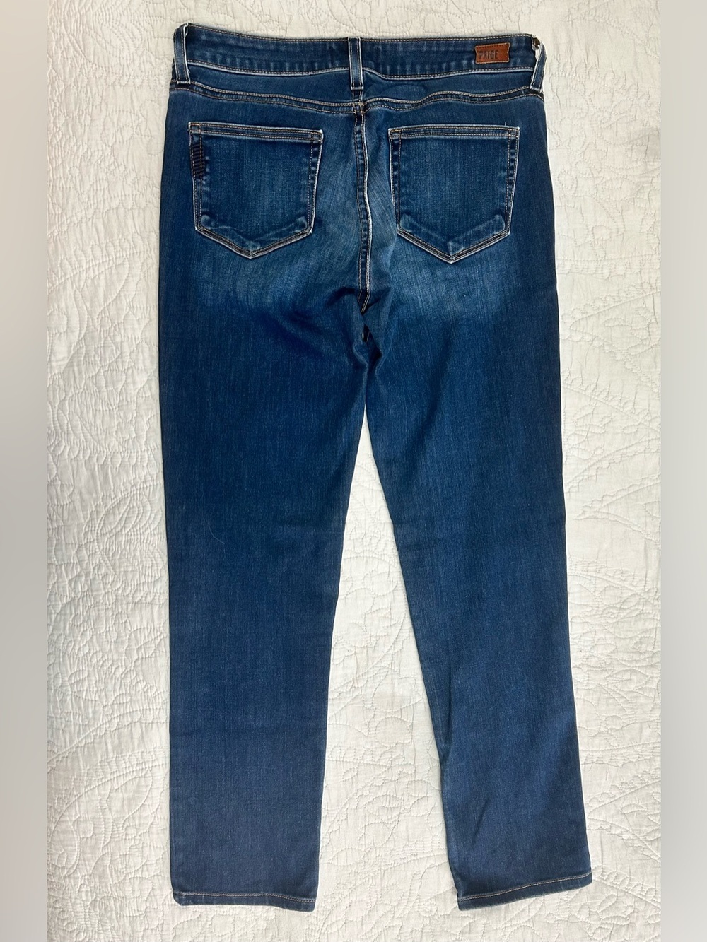 PAIGE Skyline Skinny Jeans Women’s 28 Medium Wash Mid Rise Stretch USA - Picture 9 of 9